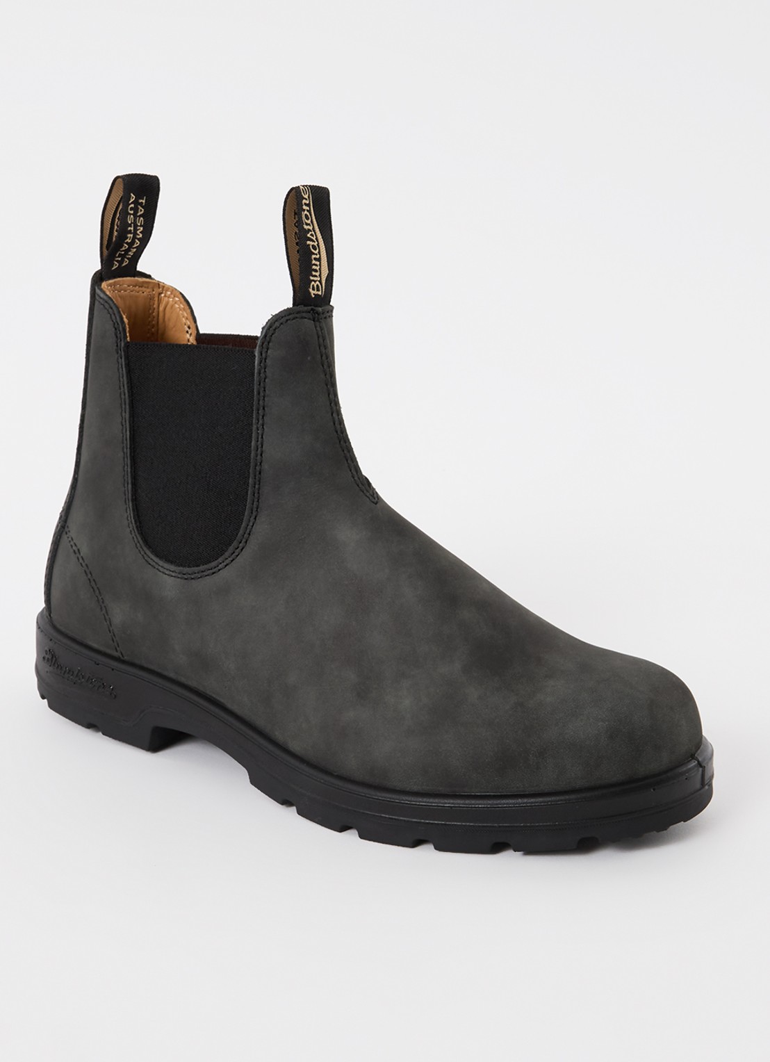 Blundstone Classic 587 chelsea boot van nubuck - voorkant zwart