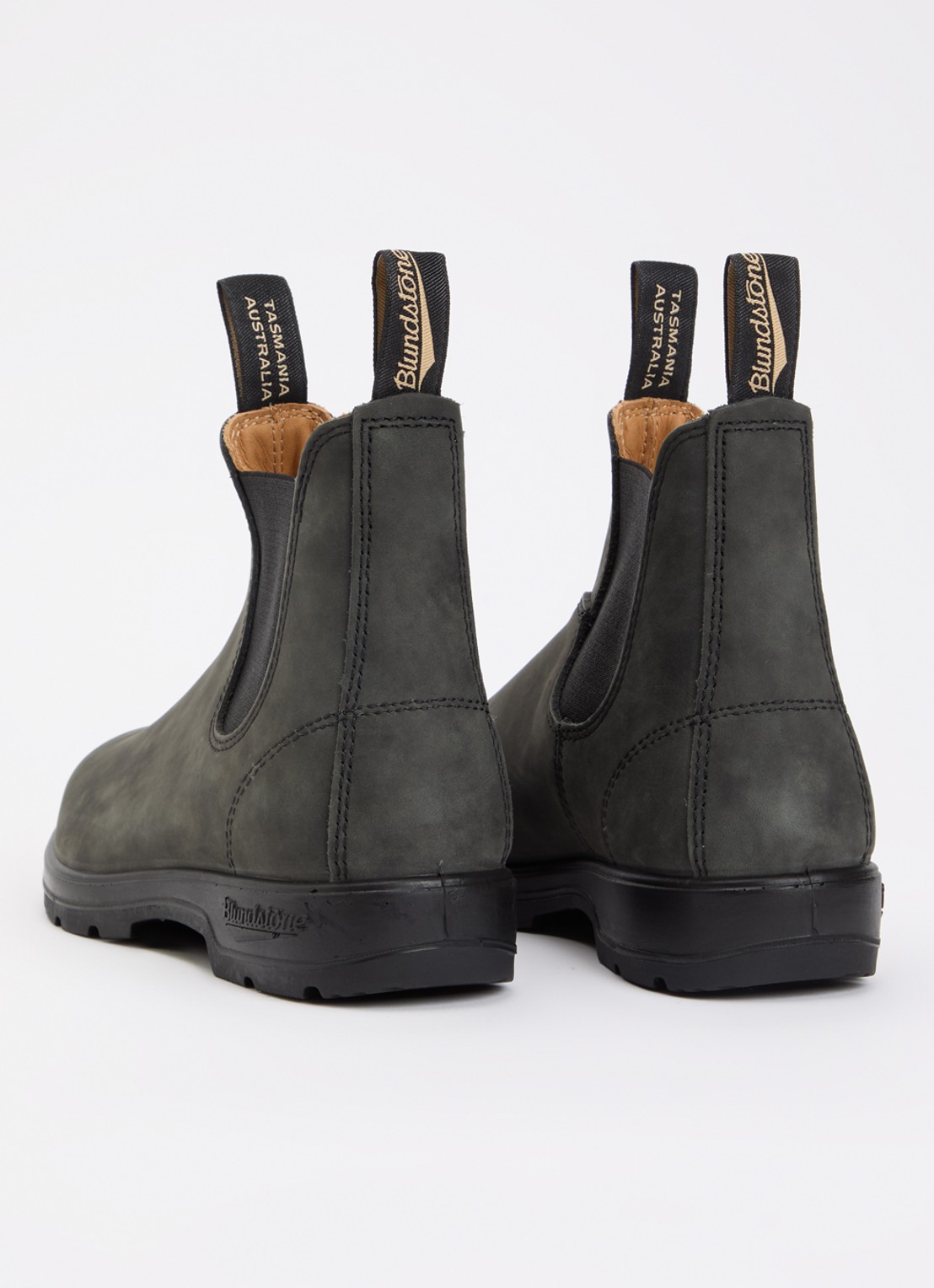 Blundstone Classic 587 chelsea boot van nubuck - achterkant 4 bronsgroen