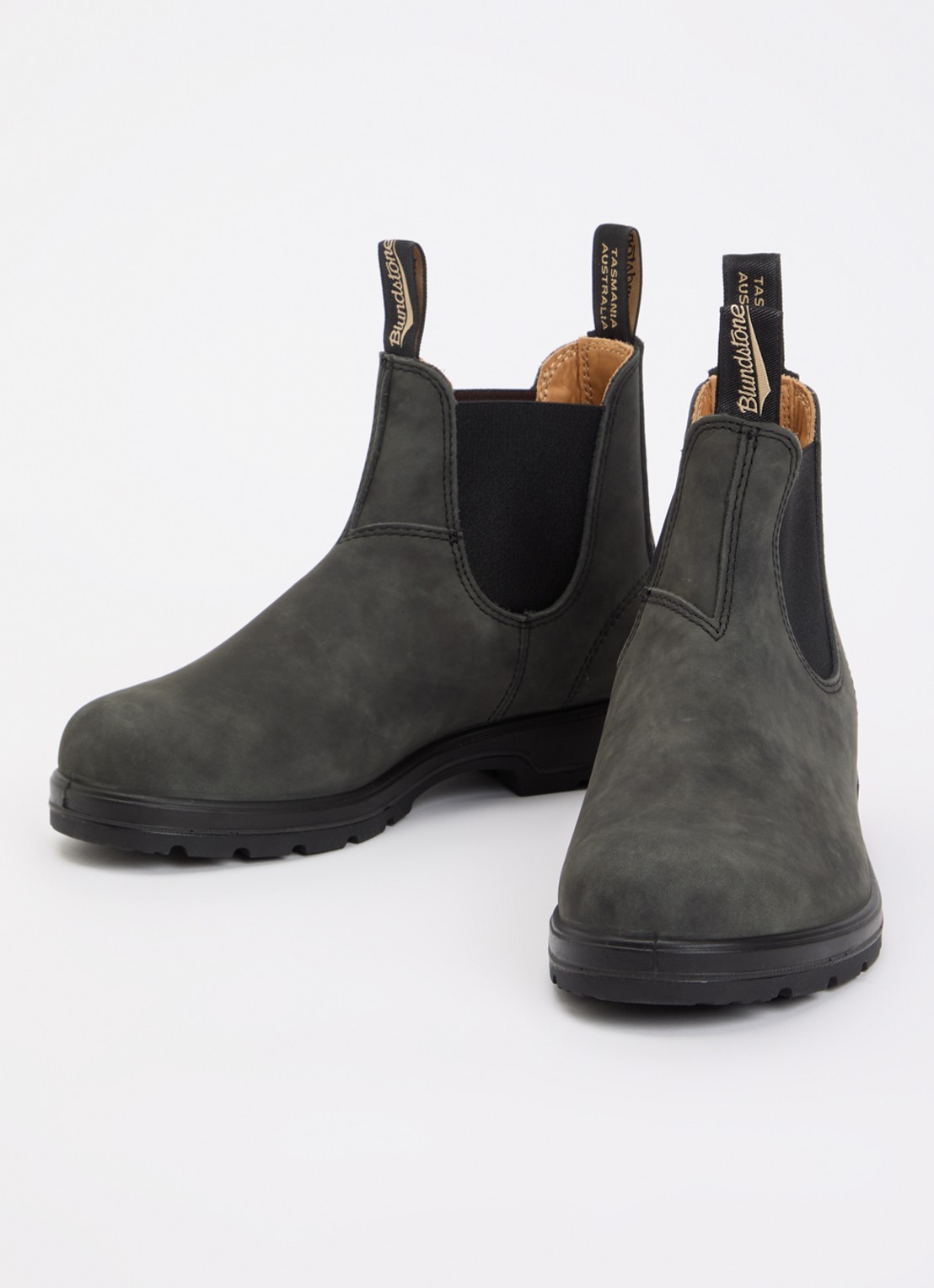 Blundstone Classic 587 chelsea boot van nubuck - detail 2 bronsgroen
