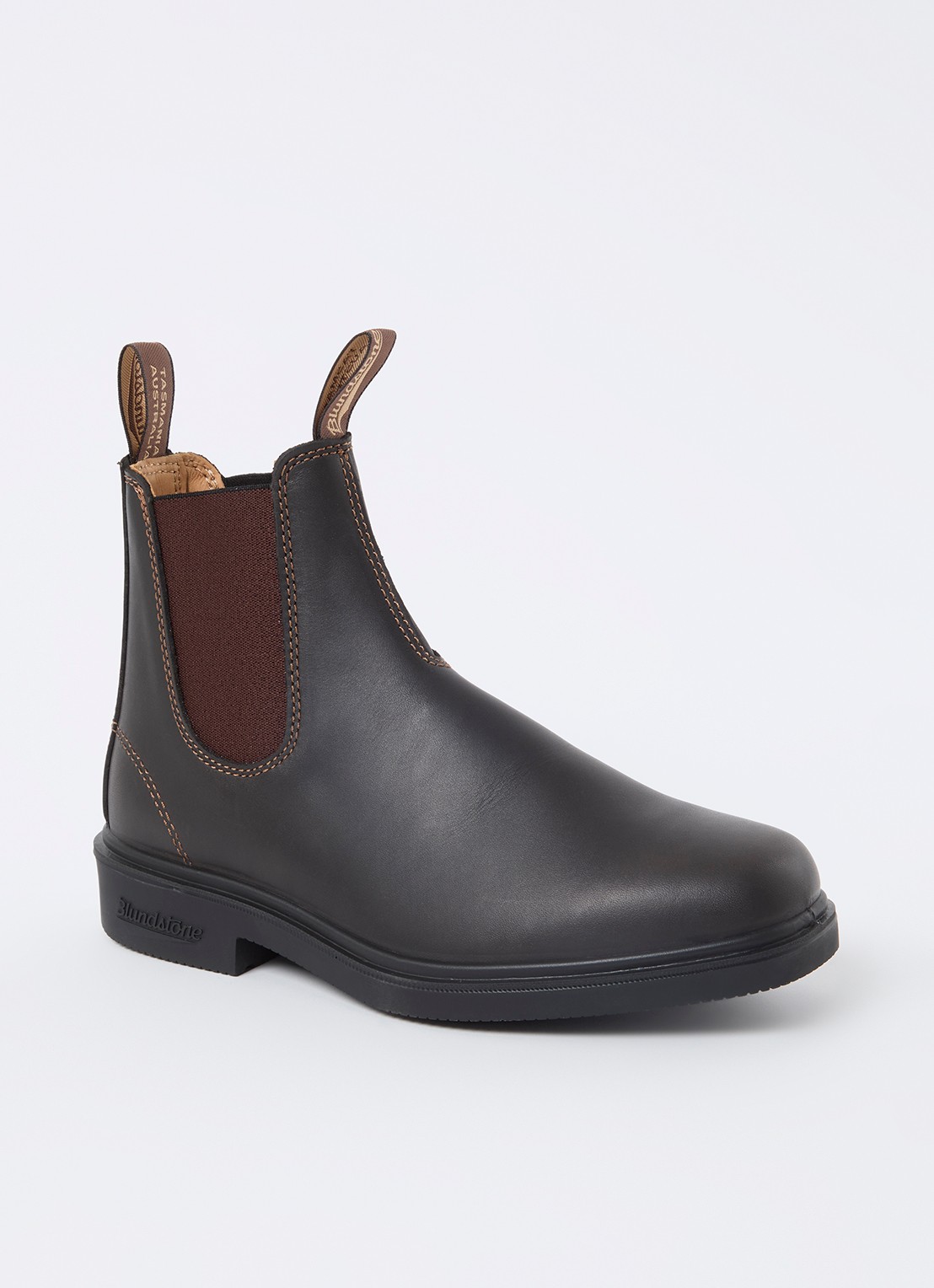 Blundstone Dress chelsea boot van leer - voorkant 3 donkerbruin
