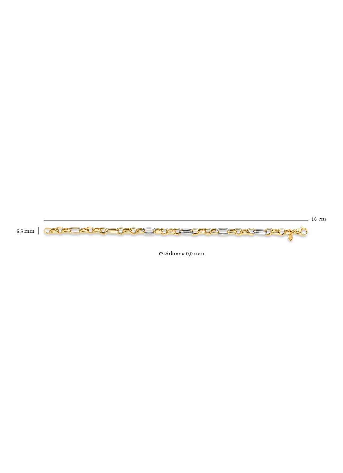 Blush Armband van 14 karaat geel- en witgoud 2170BGO - detail 4 geelgoud