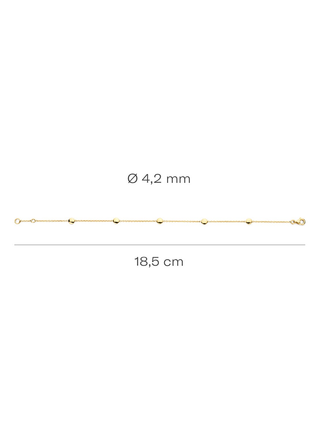 Blush Armband van 14 karaat geelgoud 2222YGO - detail geelgoud