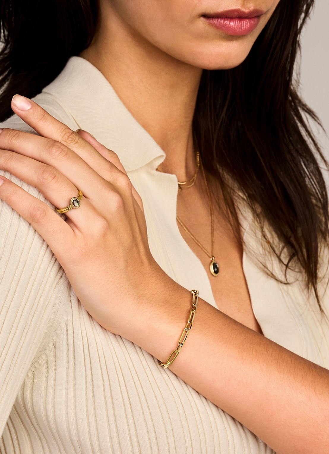 Blush Armband van 14 karaat geelgoud 2251YGO - detail geelgoud