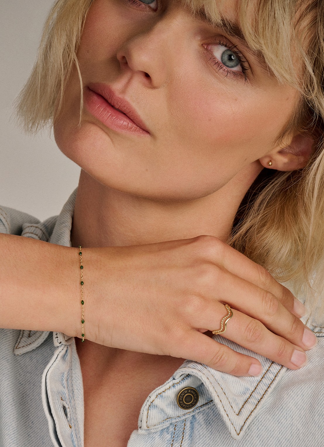 Blush Armband van 14 karaat geelgoud 2264YRG - detail goud