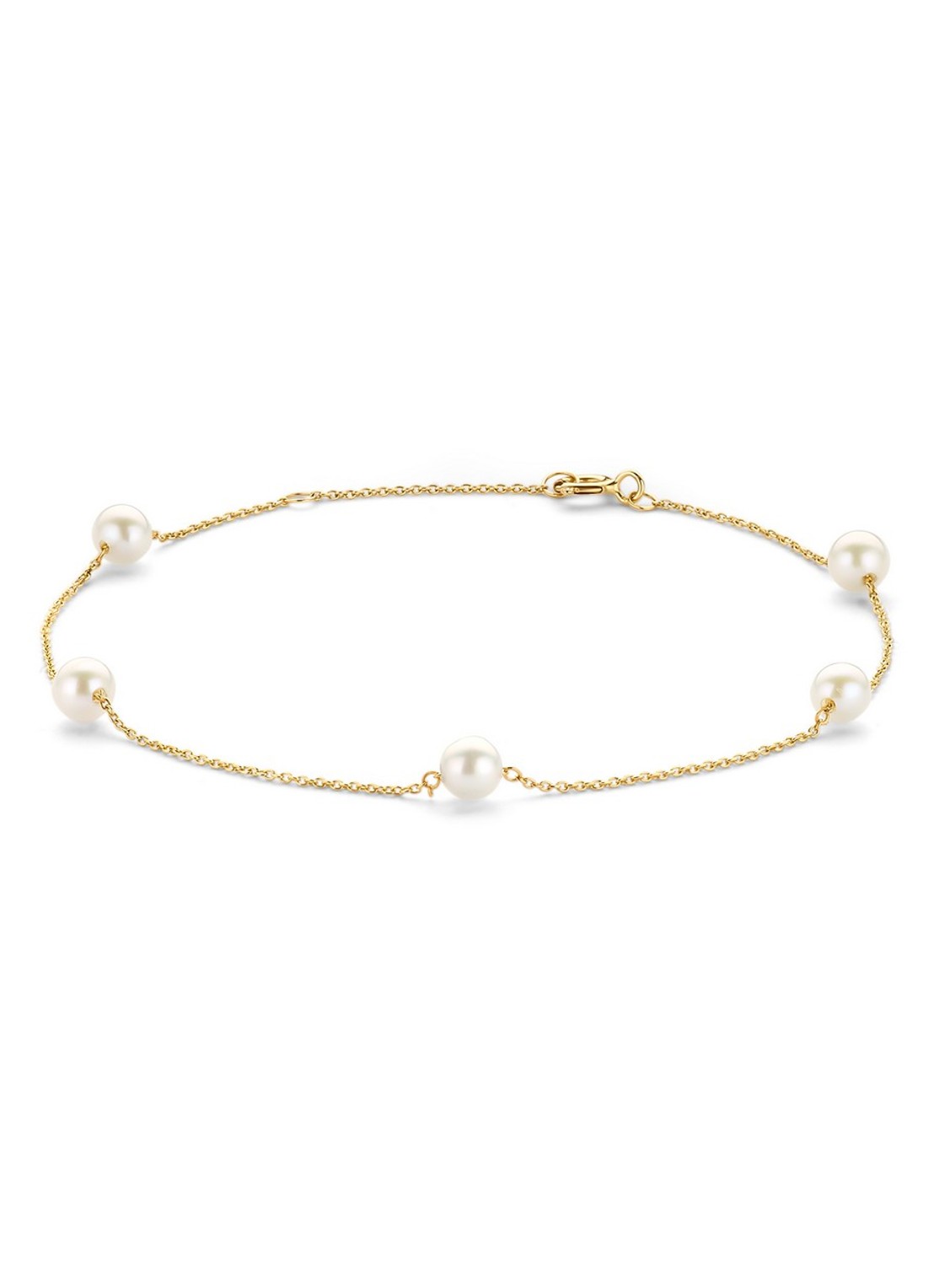 Blush Armband van 14 karaat geelgoud met parels 2248YPW - detail goud