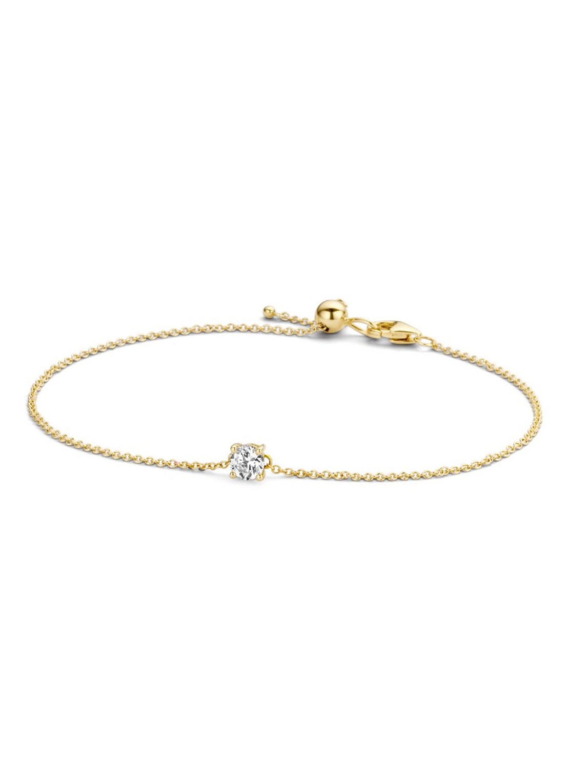 Blush Armband van 14 karaat geelgoud met zirkonia 2166YZI - voorkant 2 geelgoud