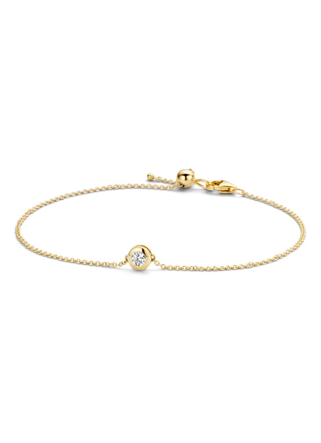 Blush Armband van 14 karaat geelgoud met zirkonia 2167YZI - voorkant 5 geelgoud