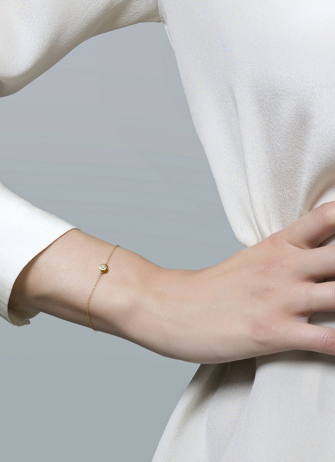 Blush Armband van 14 karaat geelgoud met zirkonia 2167YZI - voorkant 6 geelgoud