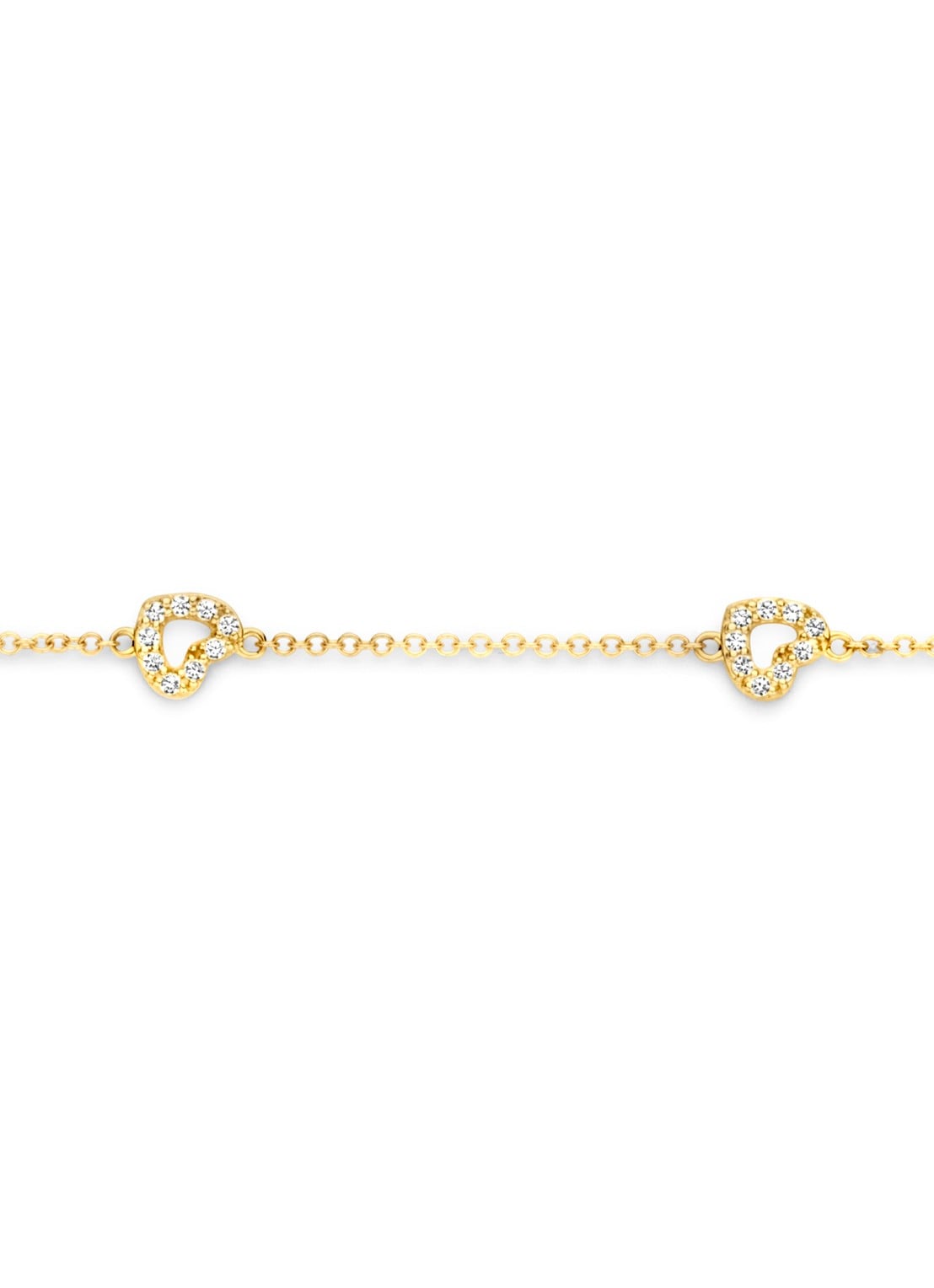 Blush Armband van 14 karaat geelgoud met zirkonia 2211YZI  - voorkant 3 geelgoud