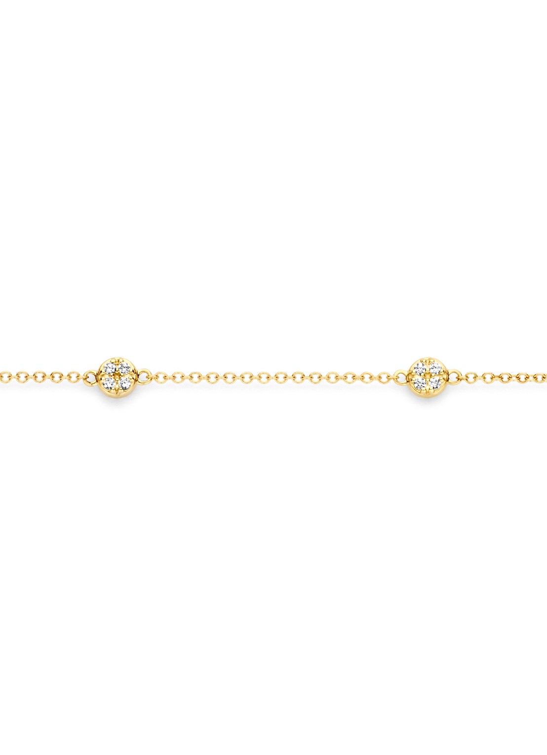 Blush Armband van 14 karaat geelgoud met zirkonia 2213YZI  - voorkant 3 geelgoud