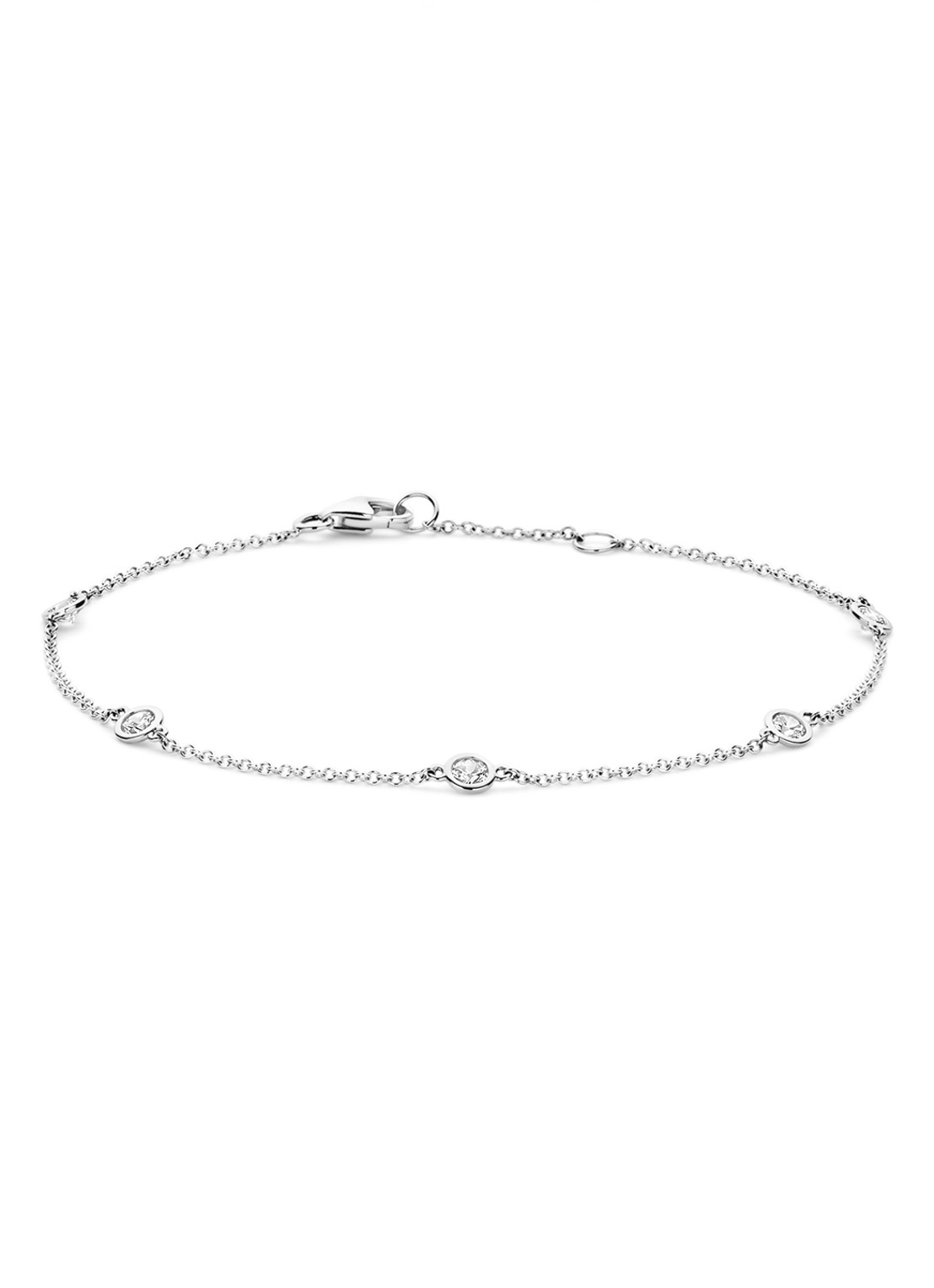 Blush Armband van 14 karaat witgoud 2237WZI - voorkant 2 zilver