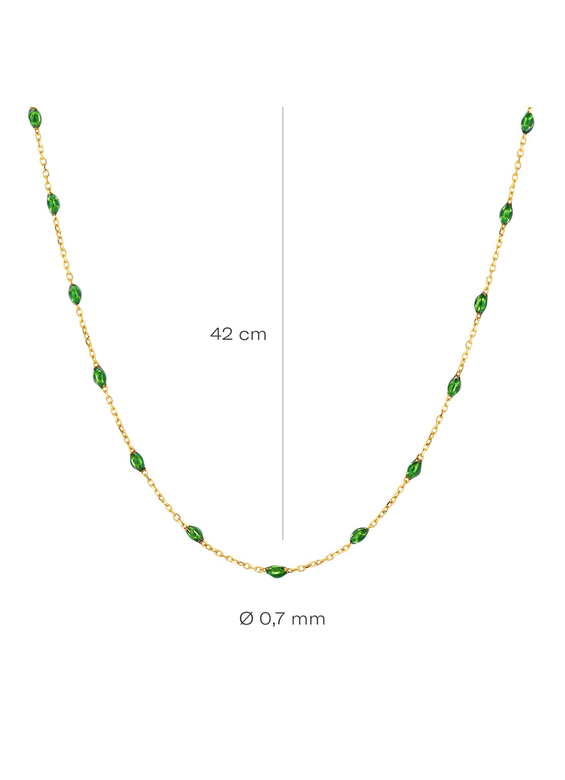 Blush Ketting van 14 karaat geelgoud 3162YRG - detail 2 goud