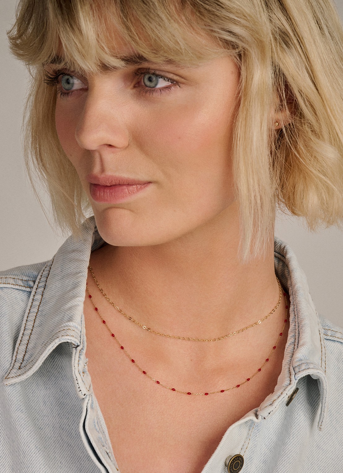 Blush Ketting van 14 karaat geelgoud 3198YGO - detail goud