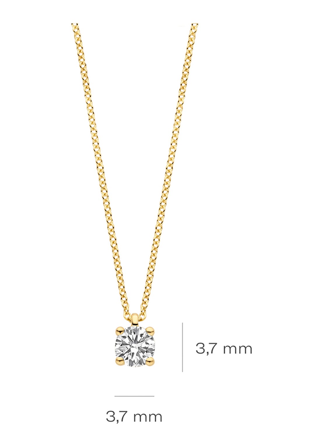 Blush Ketting van 14 karaat geelgoud 3200YLG  - detail 2 geelgoud