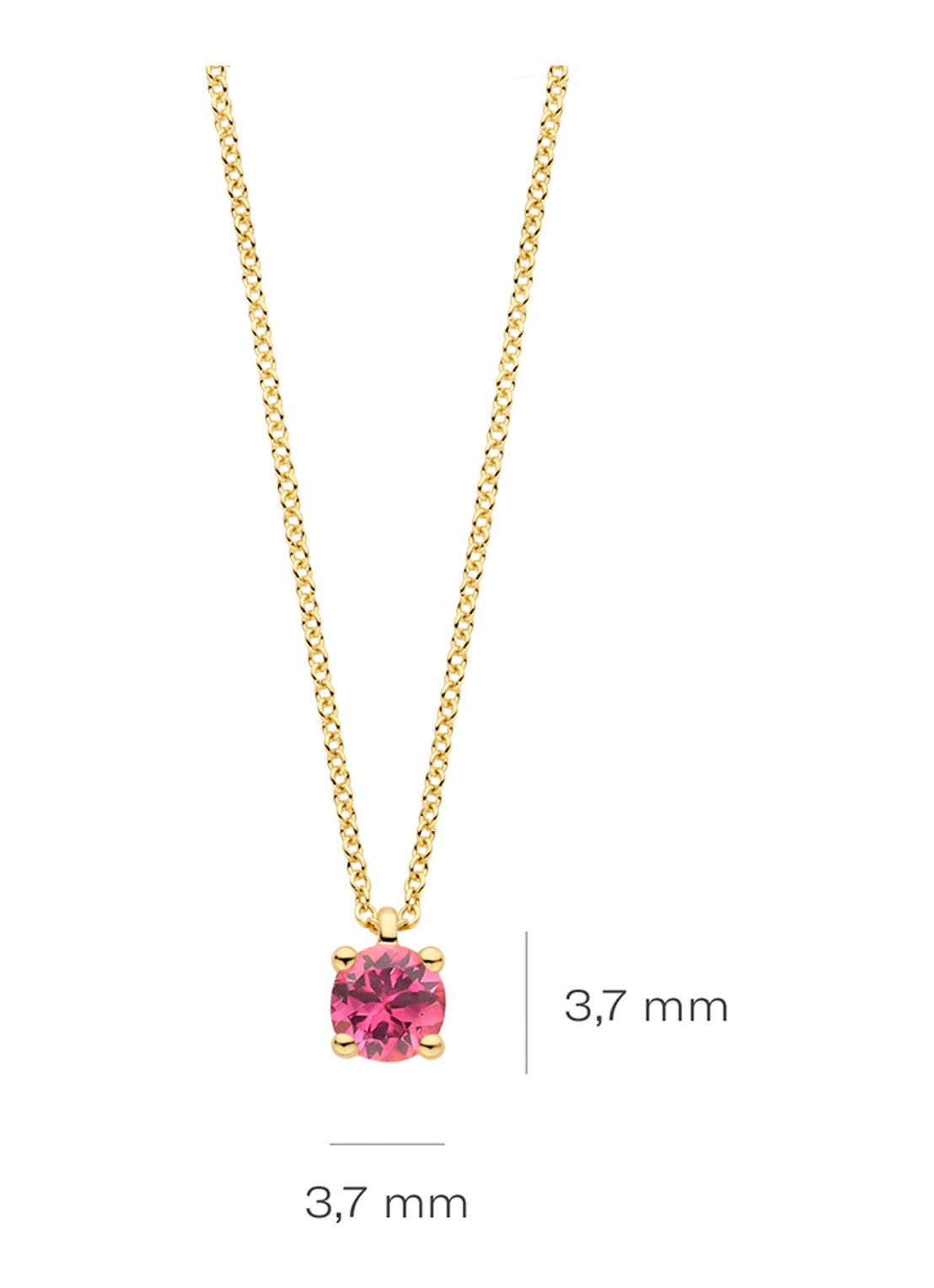 Blush Ketting van 14 karaat geelgoud 3200YPT - detail 2 geelgoud