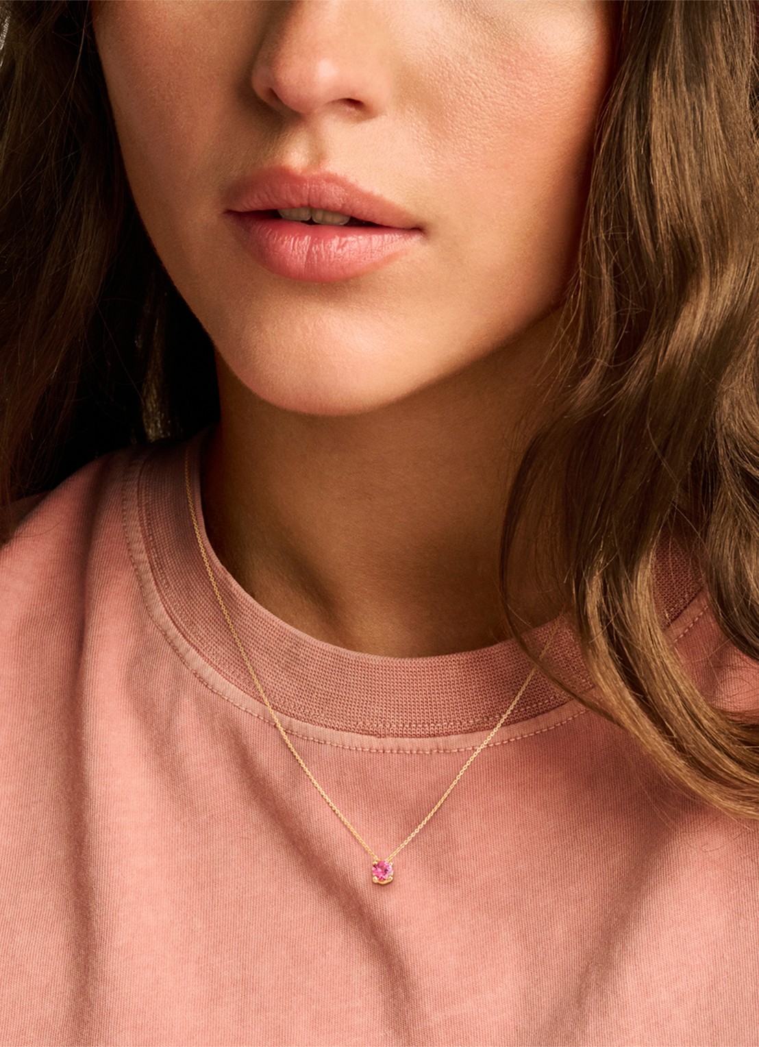 Blush Ketting van 14 karaat geelgoud 3200YPT - voorkant 5 geelgoud
