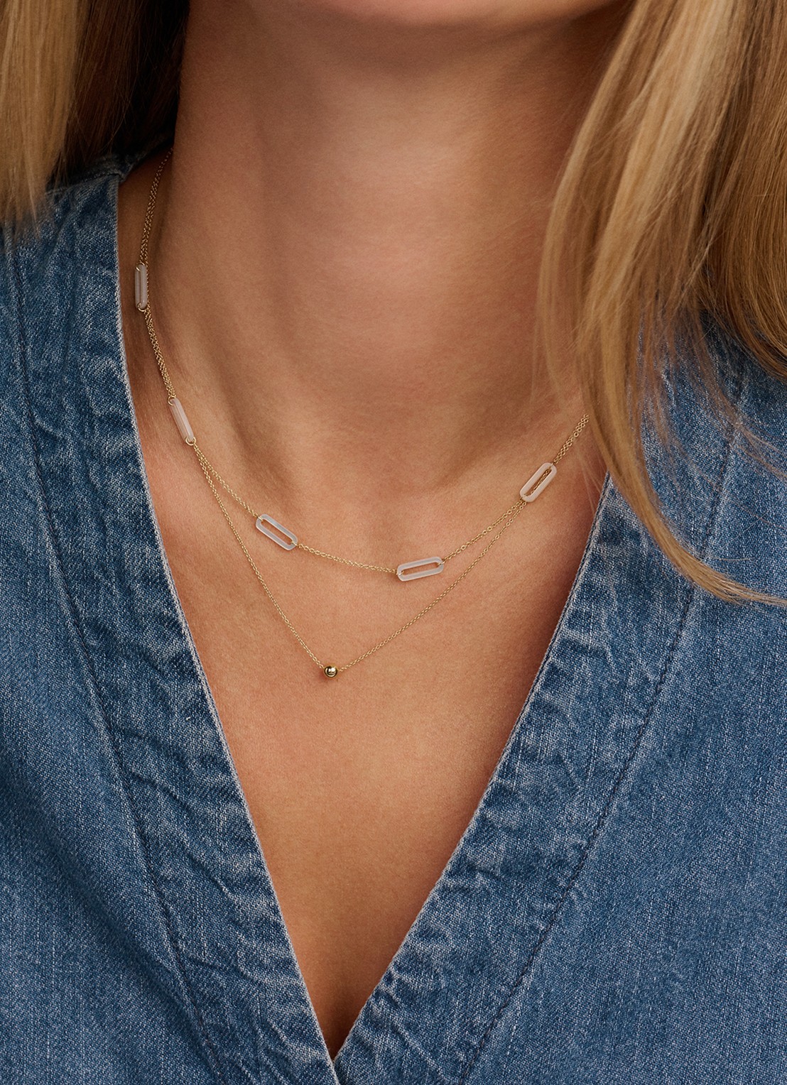 Blush Ketting van 14 karaat geelgoud 3204YMP - voorkant 2 geelgoud