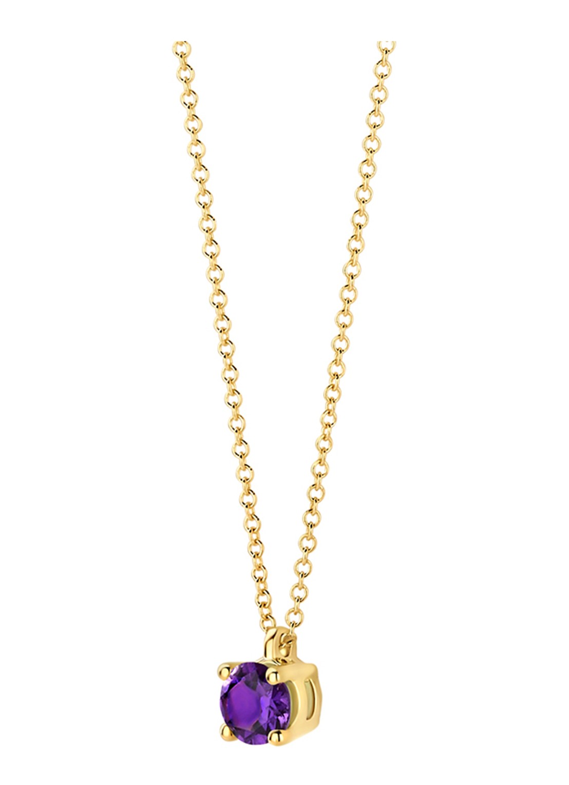 Blush Ketting van 14 karaat geelgoud met amethist 3200YAM  - detail geelgoud