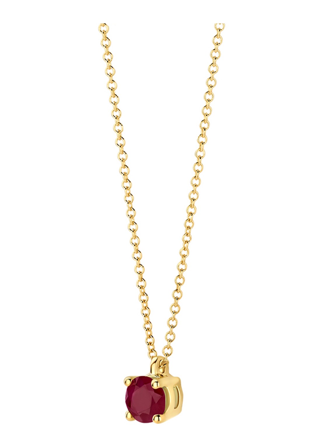Blush Ketting van 14 karaat geelgoud met robijn 3200YRU  - detail geelgoud