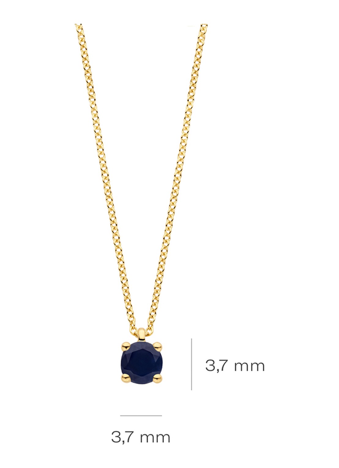 Blush Ketting van 14 karaat geelgoud met saffier 3200YBS - detail 2 geelgoud