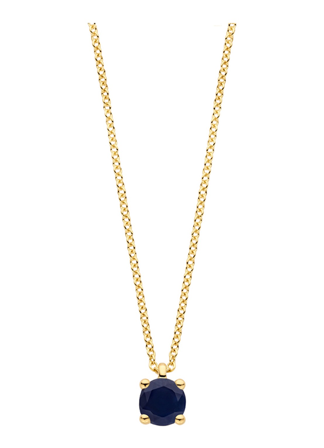 Blush Ketting van 14 karaat geelgoud met saffier 3200YBS - voorkant 4 geelgoud