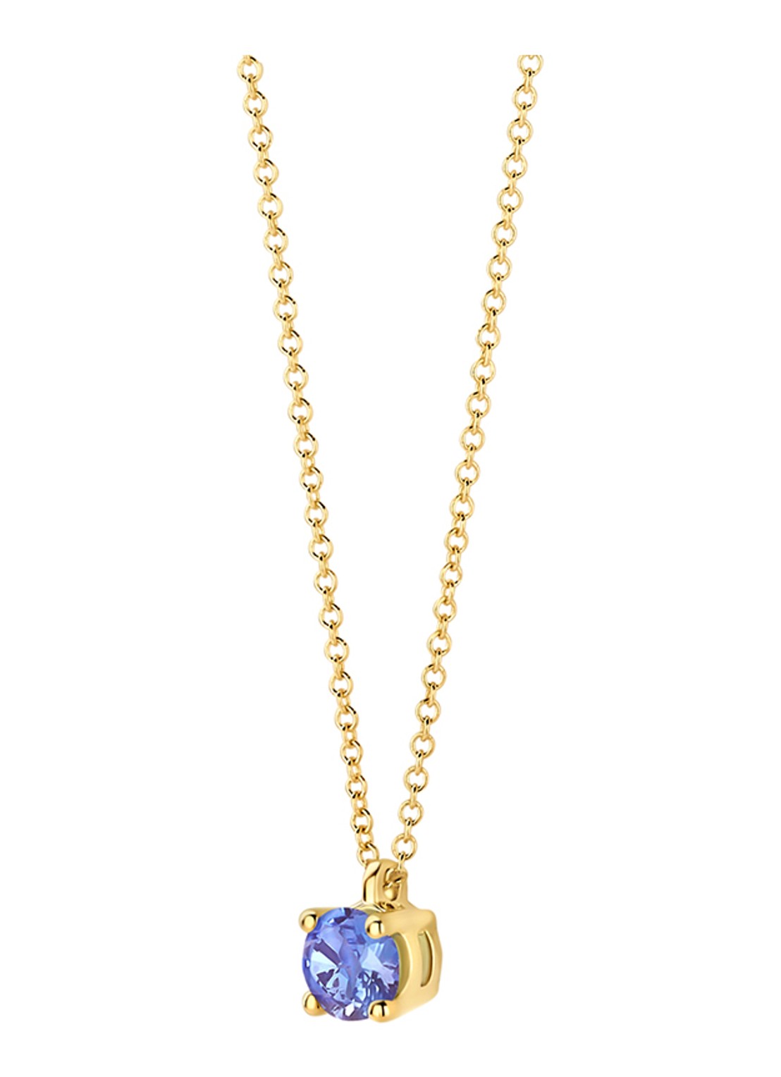 Blush Ketting van 14 karaat geelgoud met tanzaniet 3200YTZ - detail 3 geelgoud