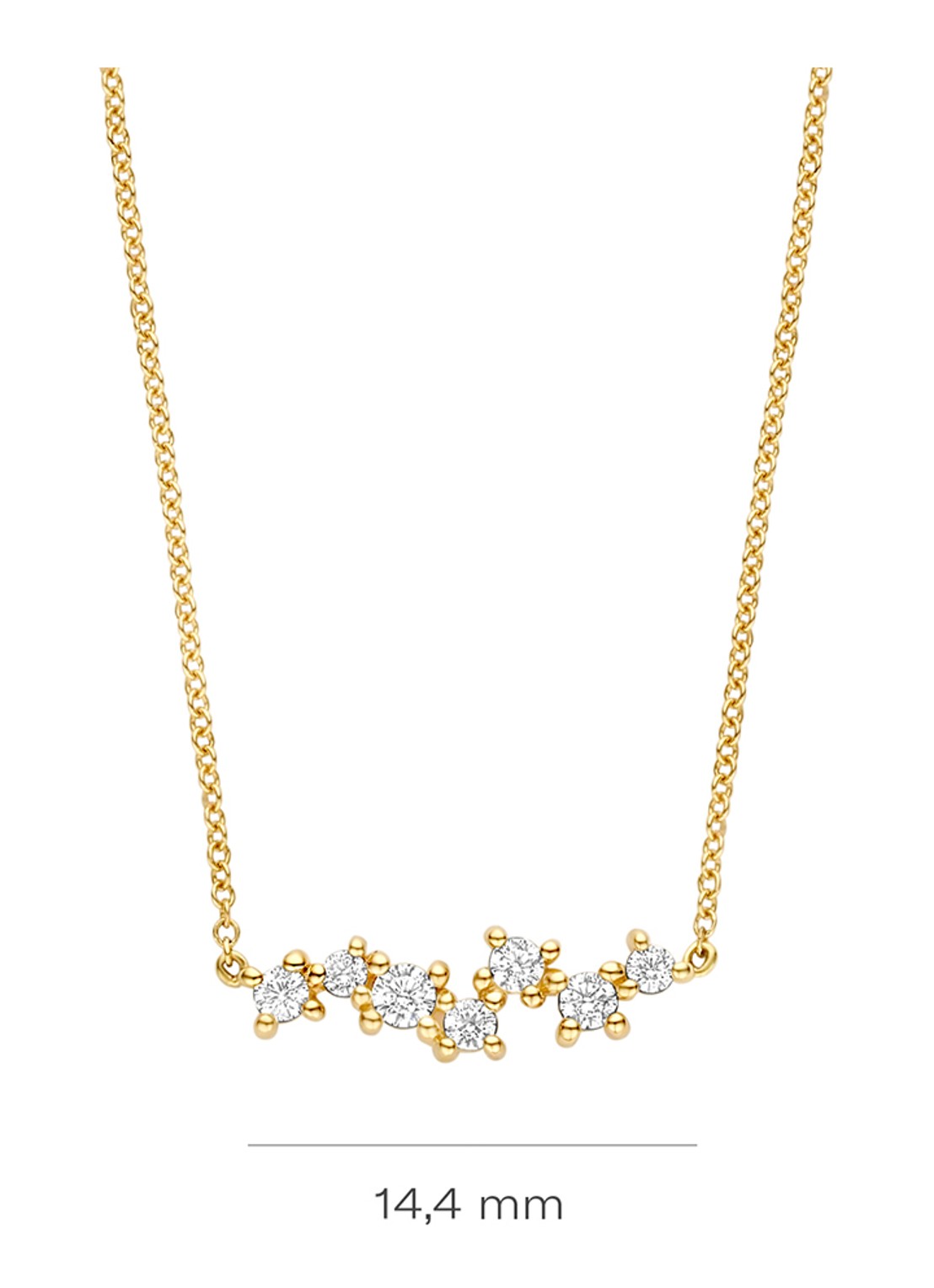 Blush Ketting van 14 karaat geelgoud met zirkonia 2255YGO  - detail 3 goud