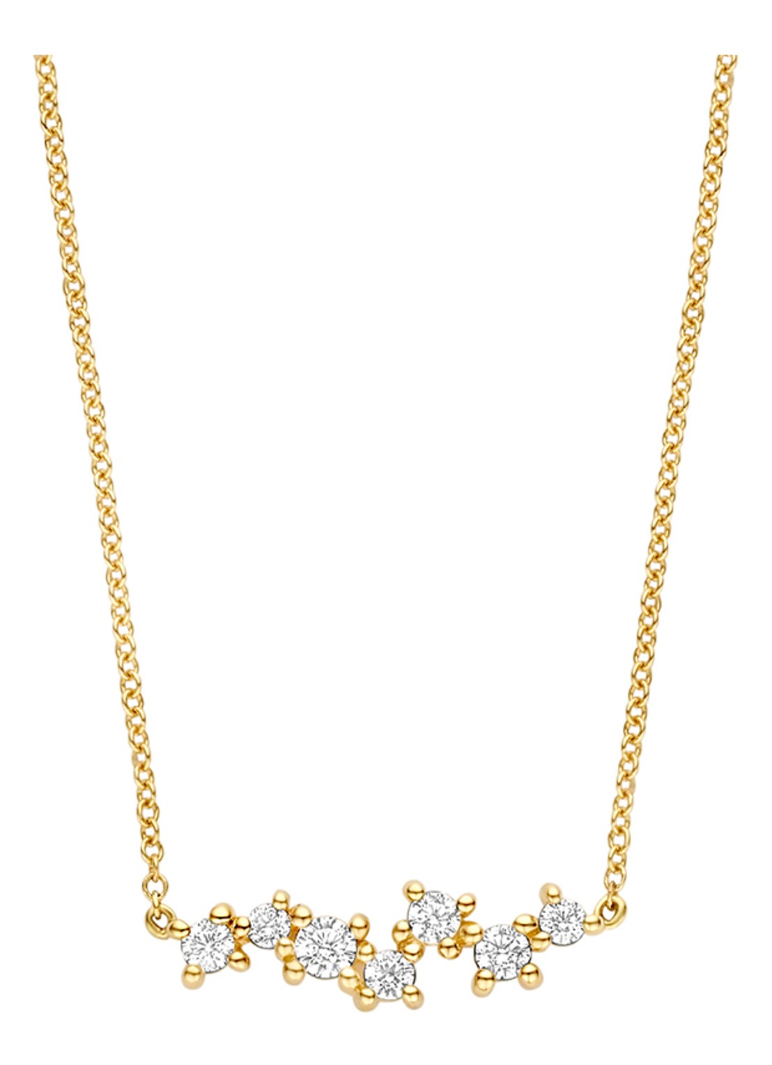 Blush Ketting van 14 karaat geelgoud met zirkonia 2255YGO  - voorkant goud