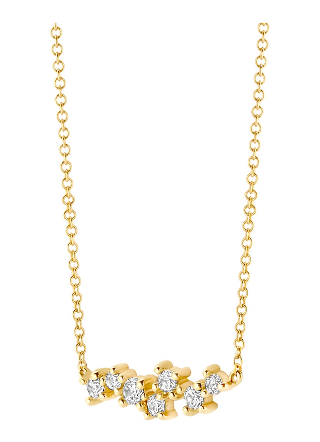 Blush Ketting van 14 karaat geelgoud met zirkonia 2255YGO  - voorkant 2 goud