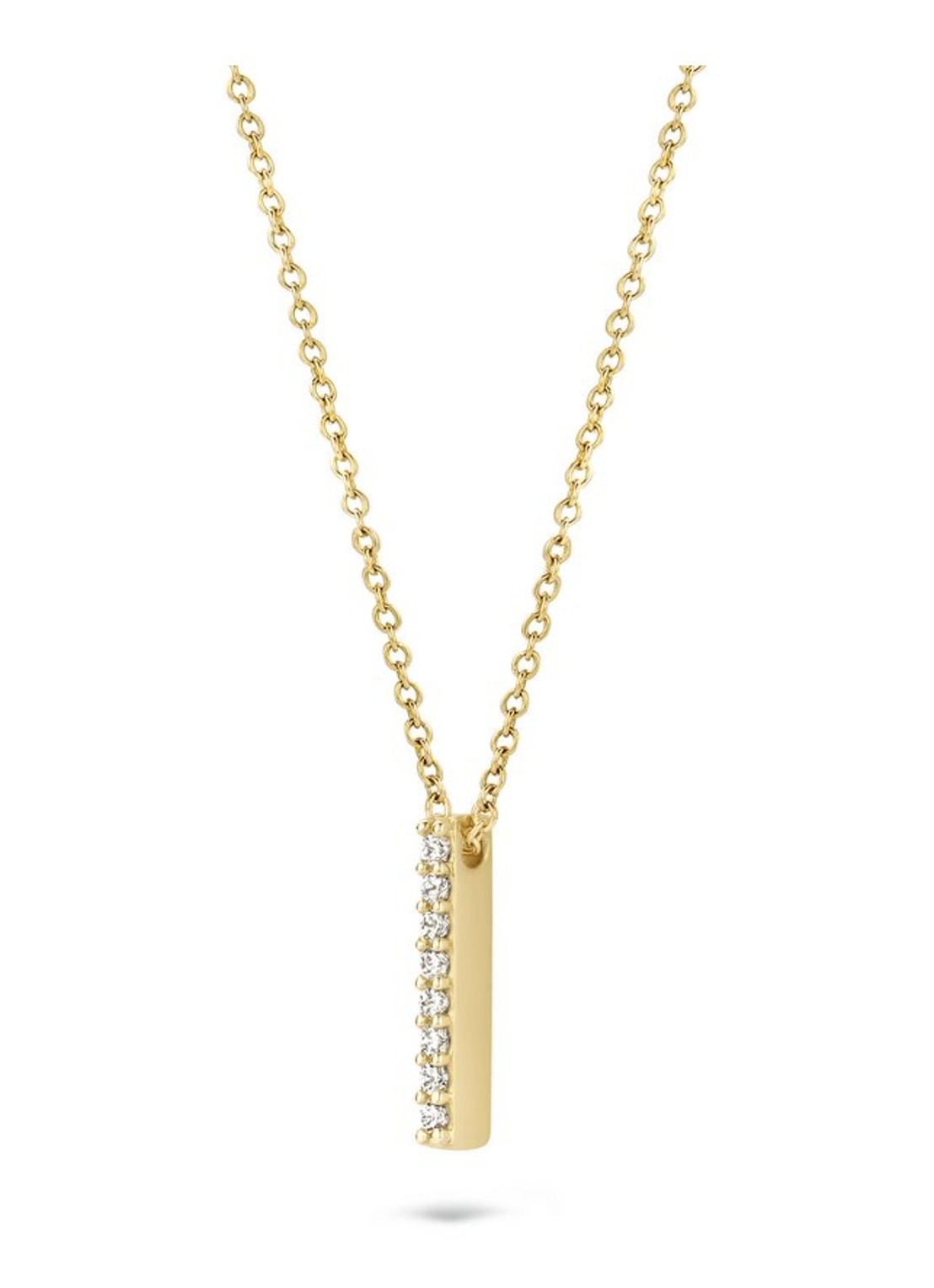 Blush Ketting van 14 karaat geelgoud met zirkonia 3062YGO - detail 2 geelgoud