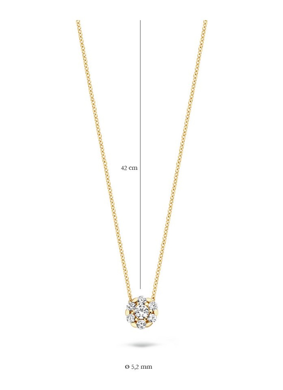 Blush Ketting van 14 karaat geelgoud met zirkonia 3097YZI - detail 5 geelgoud
