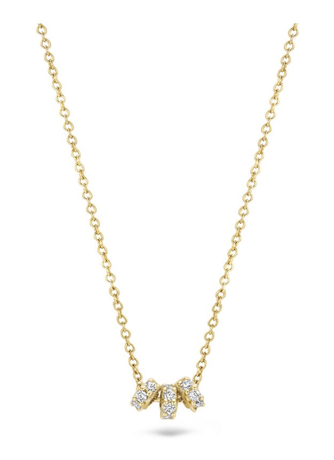 Blush Ketting van 14 karaat geelgoud met zirkonia 3136YZI - voorkant geelgoud