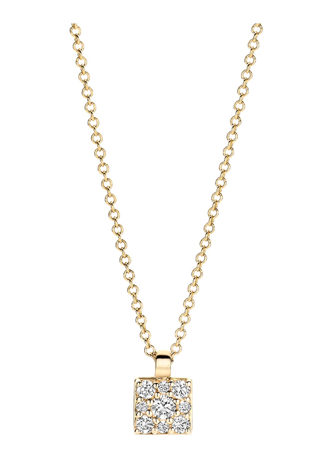 Blush Ketting van 14 karaat geelgoud met zirkonia 3205YZI - voorkant geelgoud