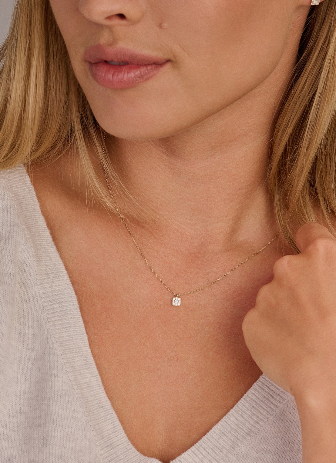 Blush Ketting van 14 karaat geelgoud met zirkonia 3205YZI - voorkant 2 geelgoud