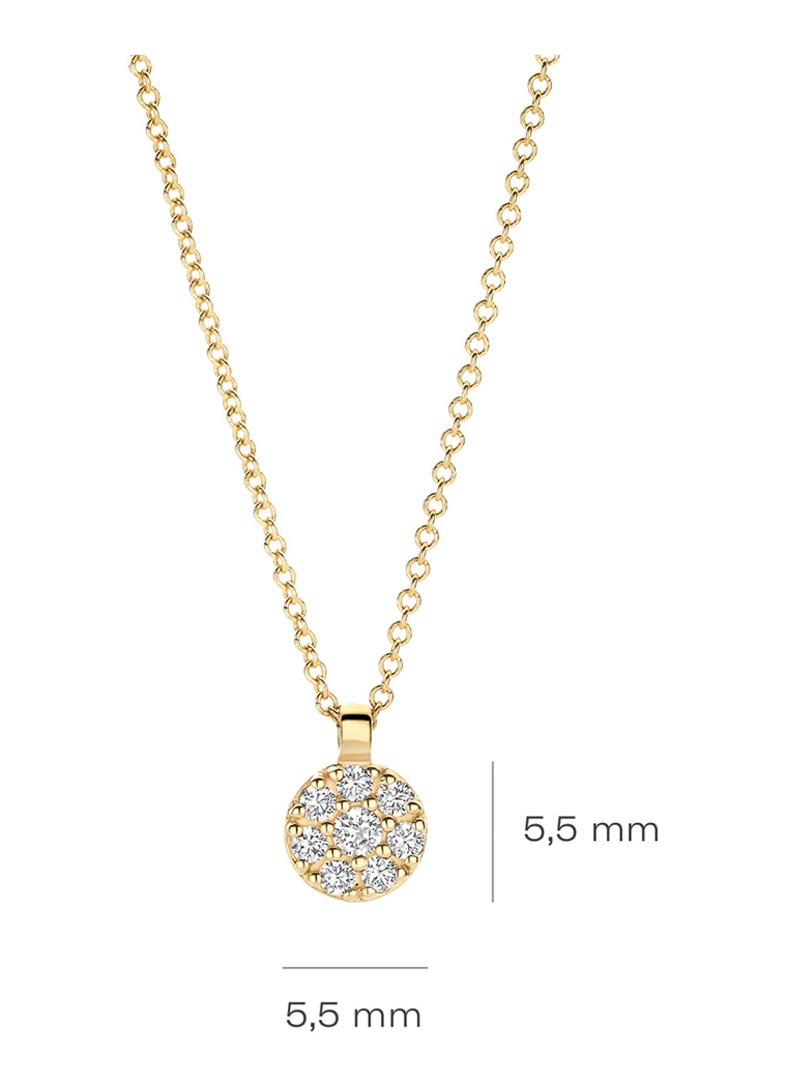 Blush Ketting van 14 karaat geelgoud met zirkonia 3206YZI  - detail 4 geelgoud