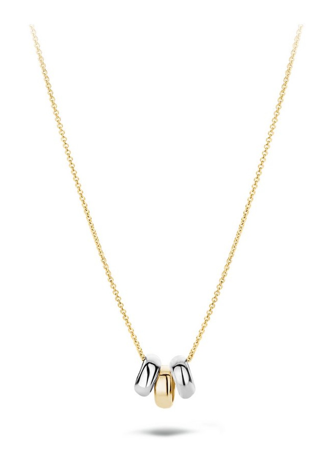 Blush Ketting van 14 karaat wit- en geelgoud 3055BGO - voorkant goud