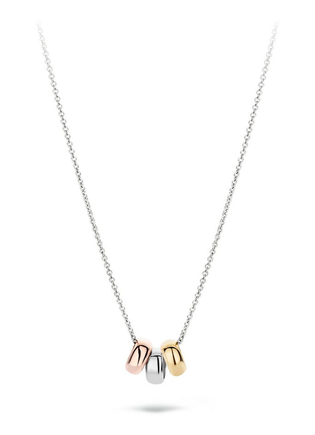 Blush Ketting van 14 karaat witgoud - voorkant 3 witgoud