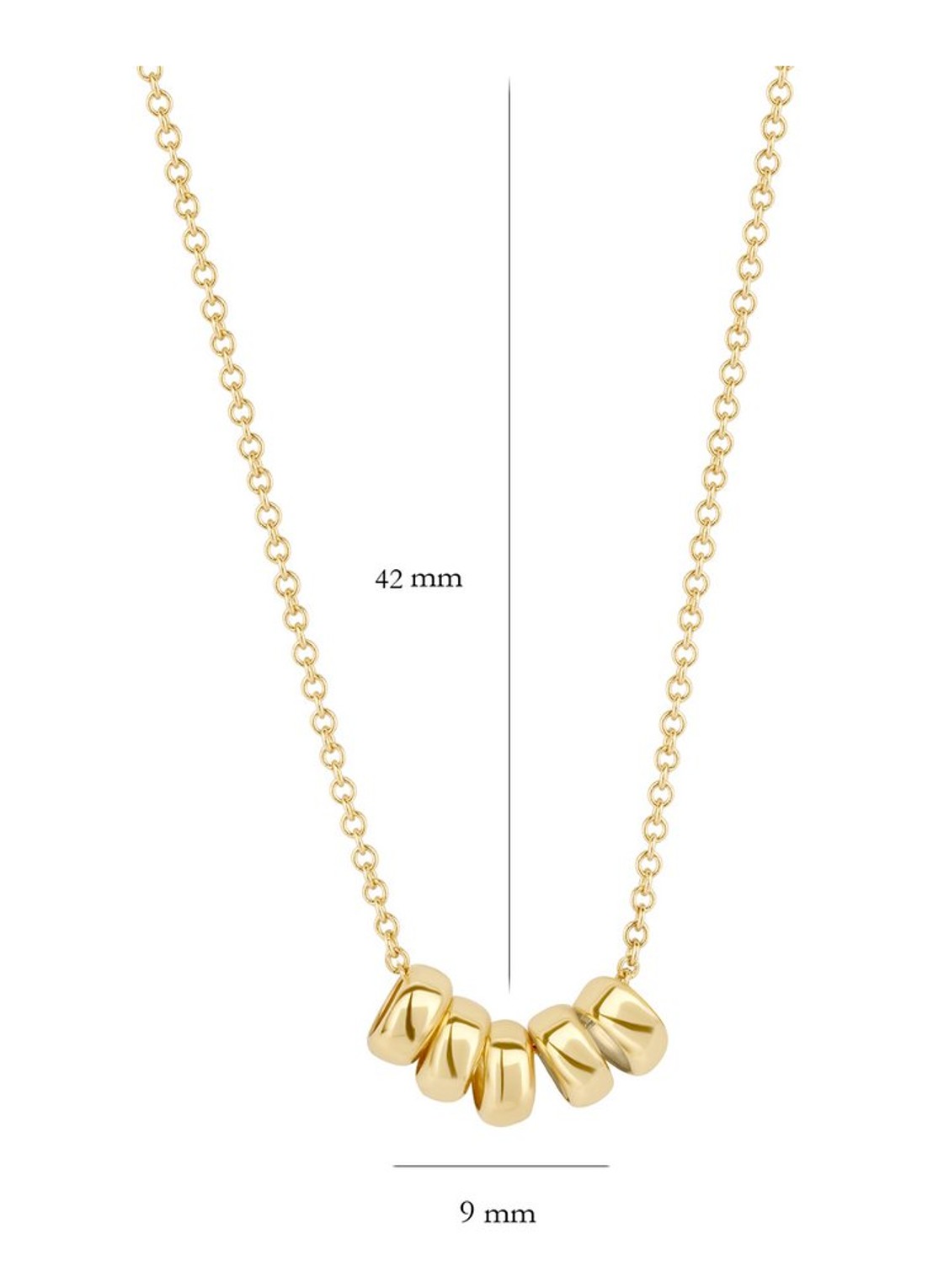 Blush Ketting van 14k goud 3087YGO - detail 3 geelgoud
