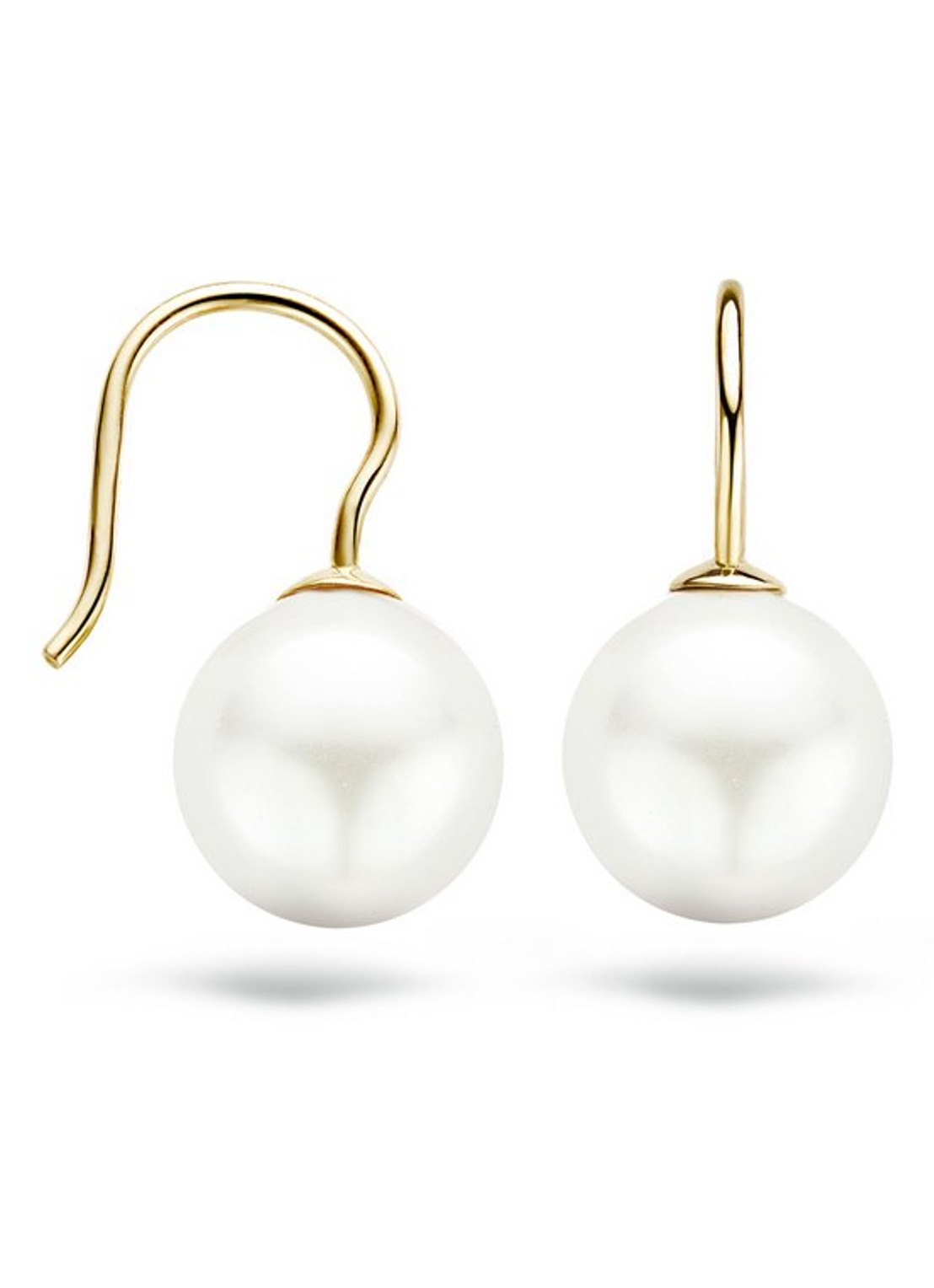 Blush Oorhangers van 14 karaat geelgoud met parel 7049YPW - detail geelgoud
