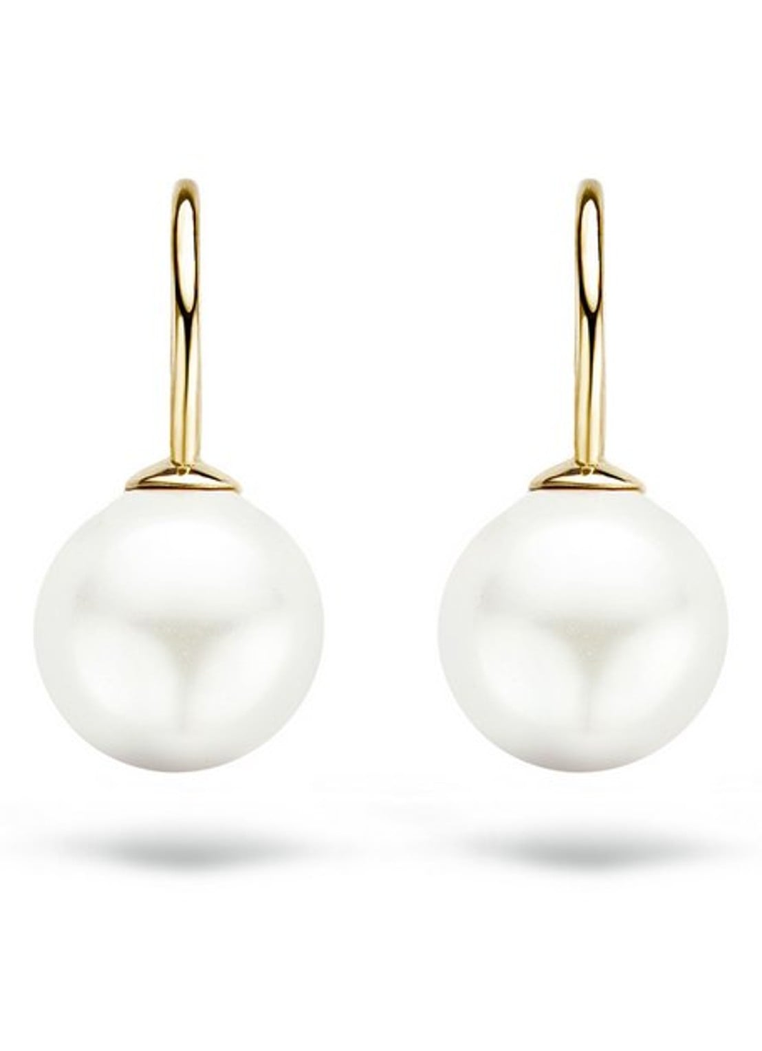 Blush Oorhangers van 14 karaat geelgoud met parel 7050YPW - voorkant 4 geelgoud