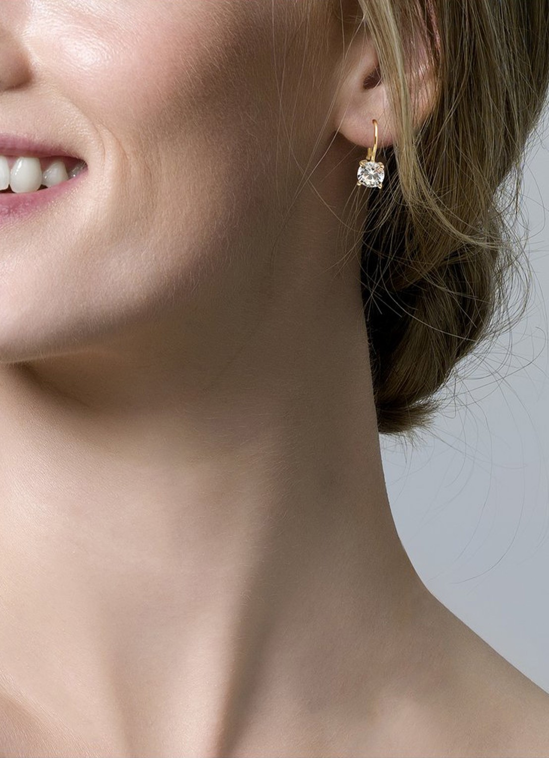 Blush Oorhangers van 14 karaat geelgoud met zirkonia 7055YZI - voorkant 2 geelgoud