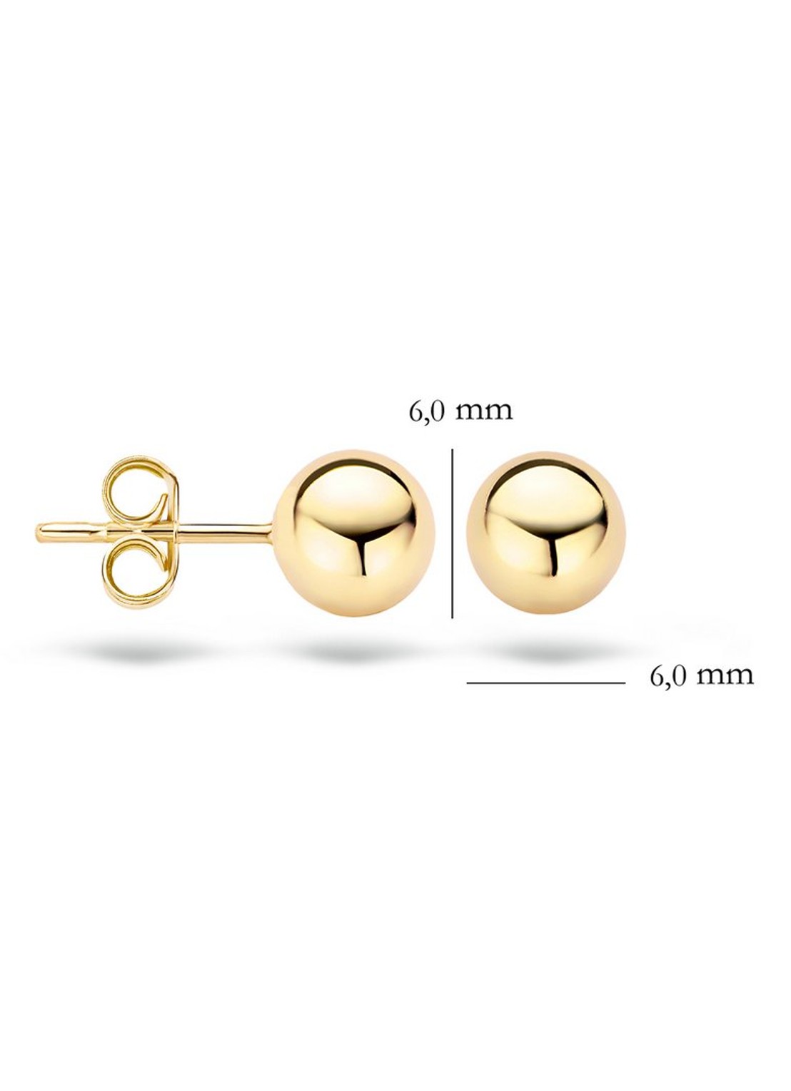 Blush Oorknopjes van 14 karaat geelgoud 7123YGO - detail 3 goud