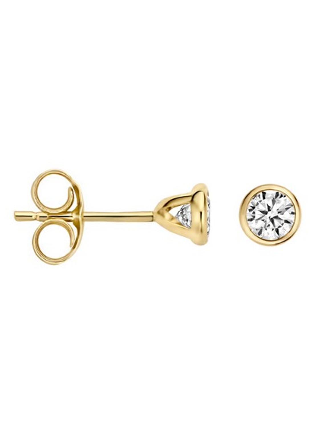 Blush Oorknopjes van 14 karaat geelgoud 7256YZI  - voorkant 3 goud