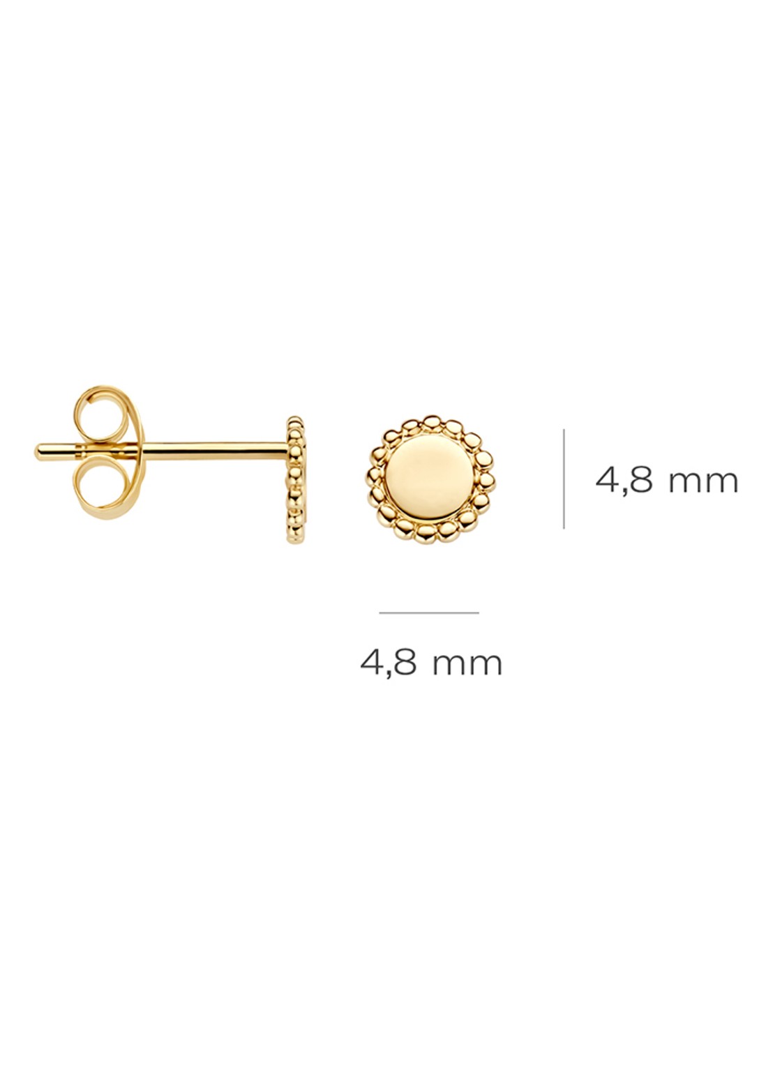 Blush Oorknopjes van 14 karaat geelgoud 7351YGO - detail 2 goud