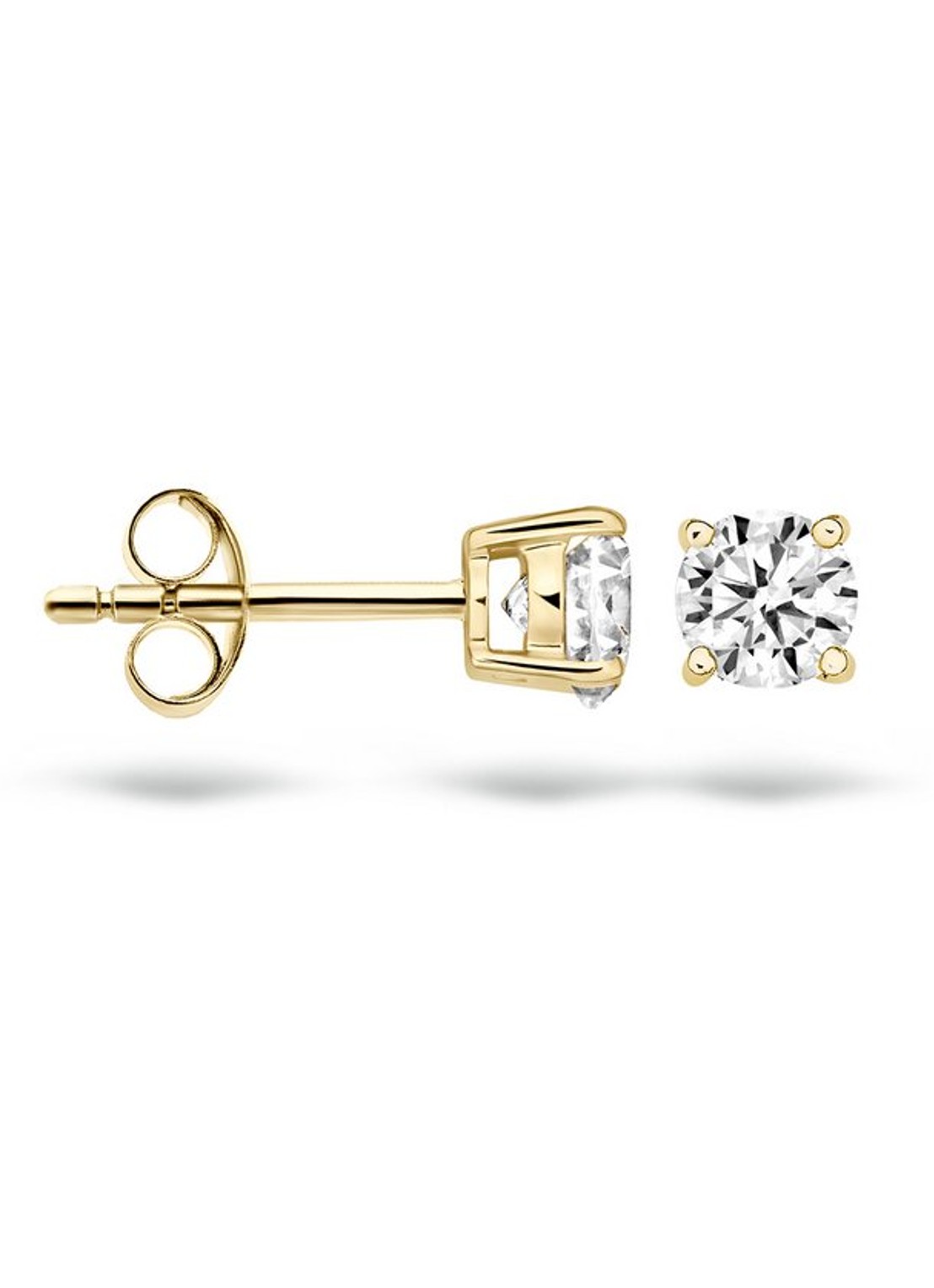 Blush Oorknopjes van 14 karaat geelgoud met zirkonia 7127YZI - detail geelgoud