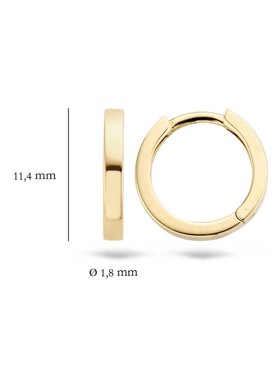 Blush Oorringen van 14 karaat geelgoud 7202YGO - detail 5 goud