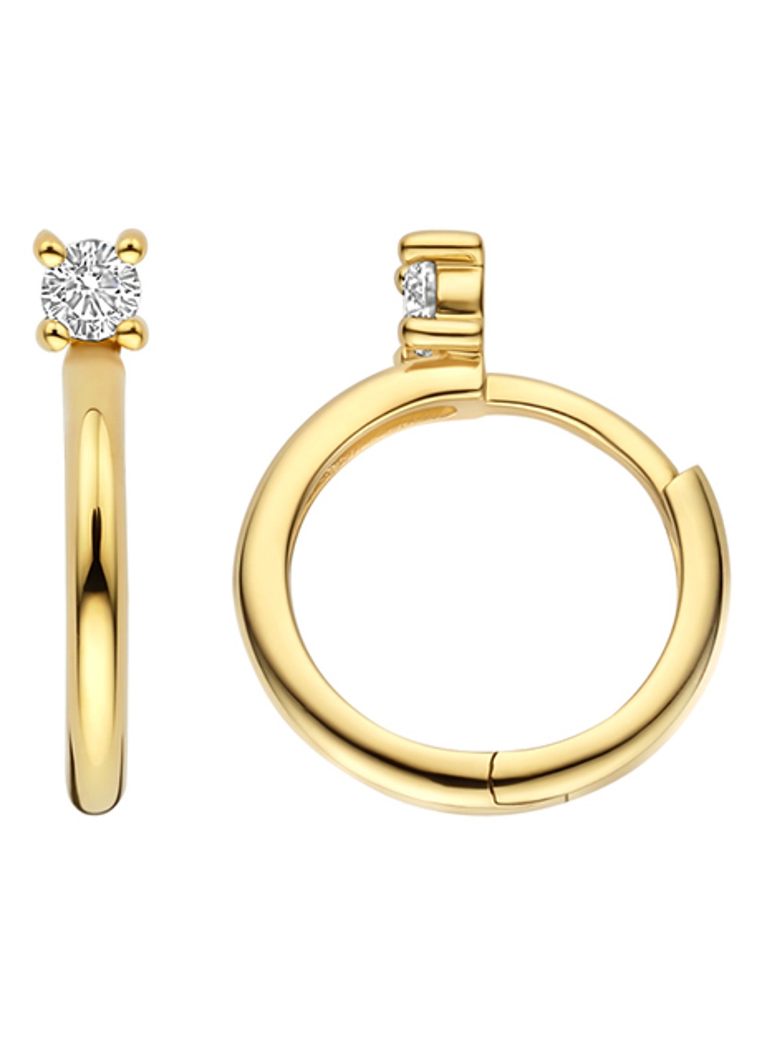 Blush Oorringen van 14 karaat geelgoud met zirkonia 7372YZI  - detail 3 goud