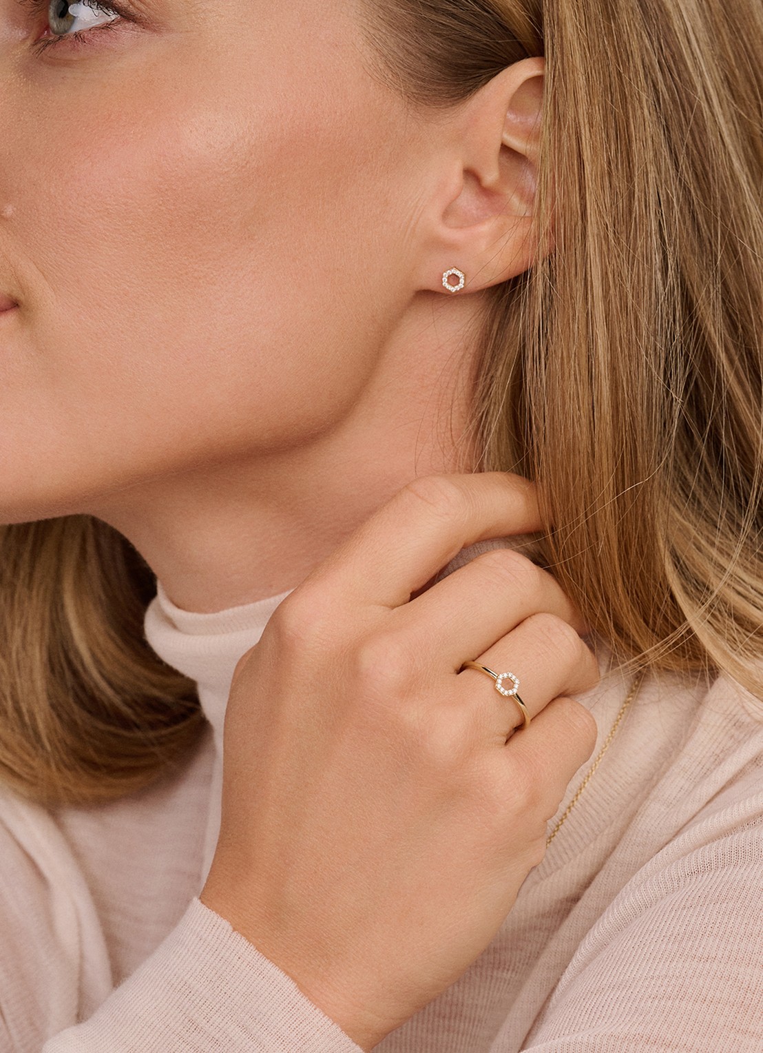 Blush Oorstekers van 14 karaat geelgoud met zirkonia 7401YZI - voorkant 2 undefined