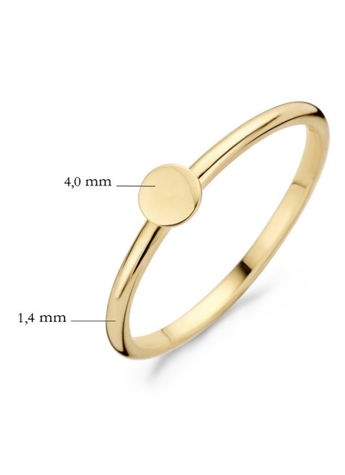 Blush Ring van 14 karaat geelgoud 1212YGO - detail 5 goud