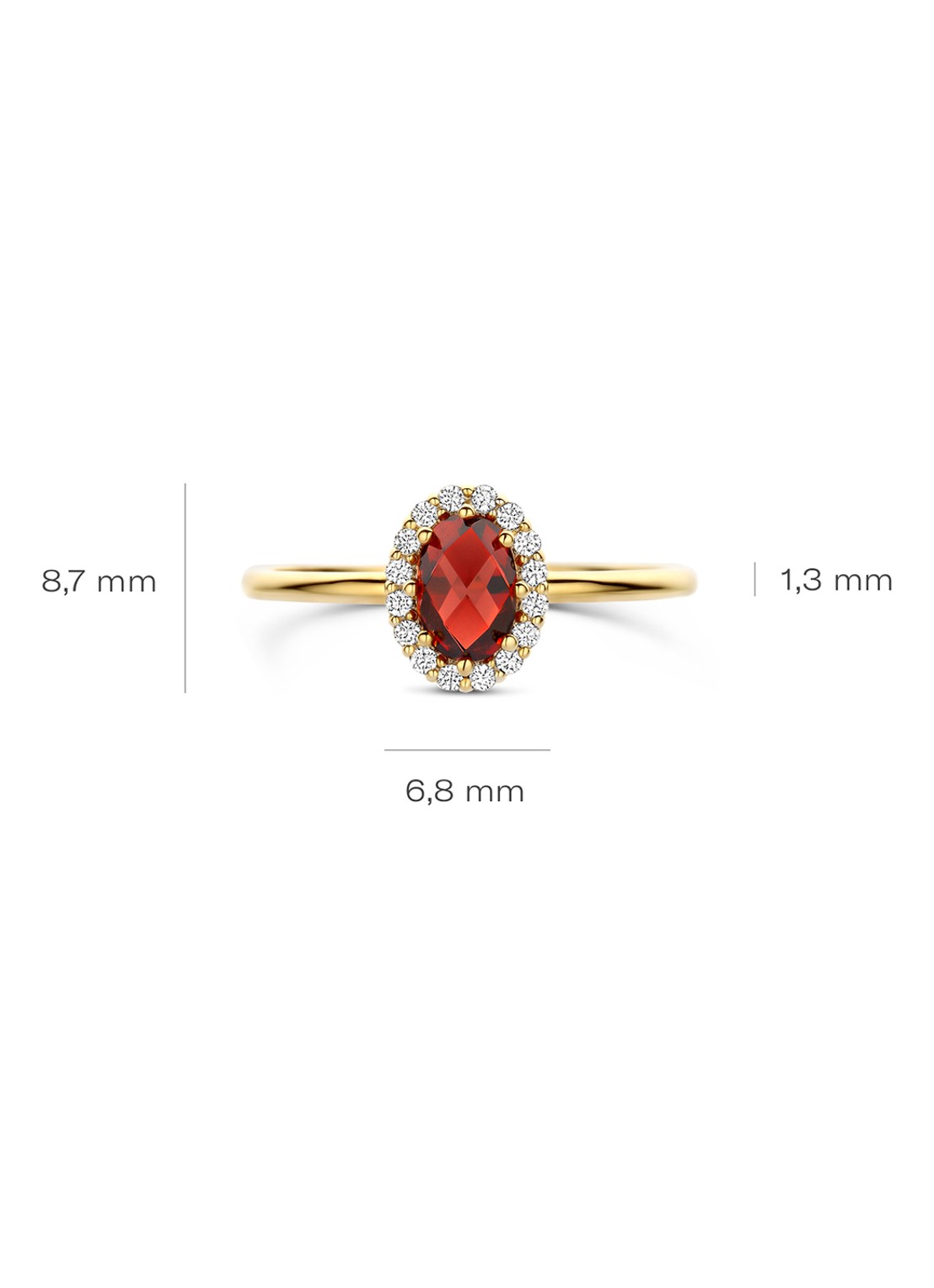 Blush Ring van 14 karaat geelgoud 1271YGA  - detail 2 goud